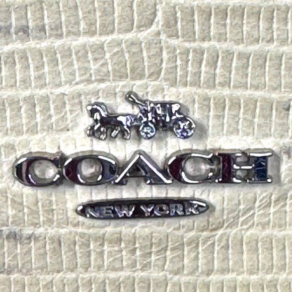 Coach Hayden Foldover Snakeskin Lizard Embossed Leather Crossbody - Picture 4 of 17